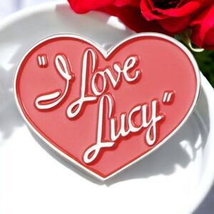 I Love Lucy Heart Pin Iconic TV Show Lucille Ball Desi Arnaz Classic 50s Fandom